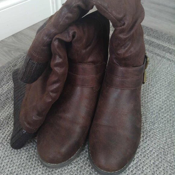 Ladies Chocolate Brown Riding Boots - Picture 4 of 12